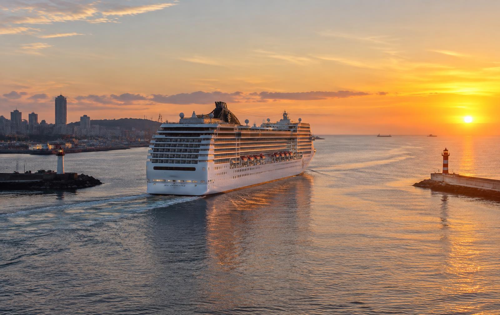 Sailing out of Durban harbour