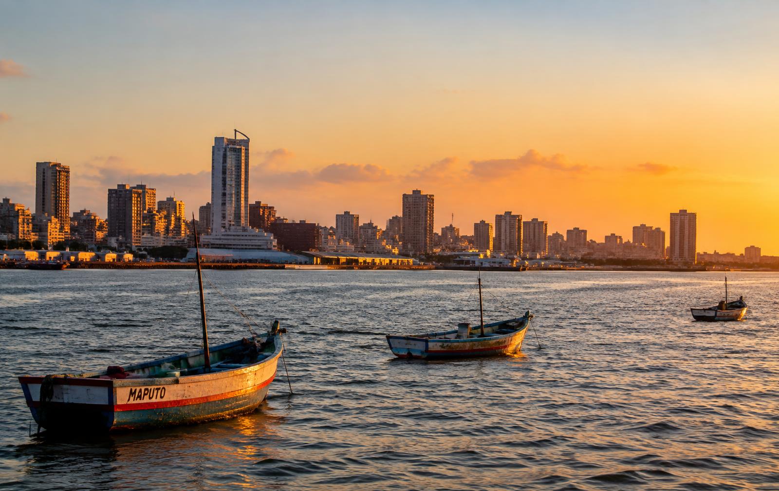 Sunset over Maputo Bay